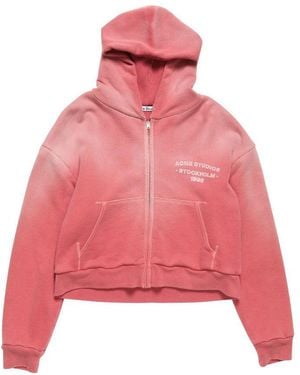 Acne Studios Hooded Sweatshirt - Pink