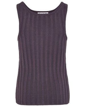Acne Studios Knitted Vest Top - Purple