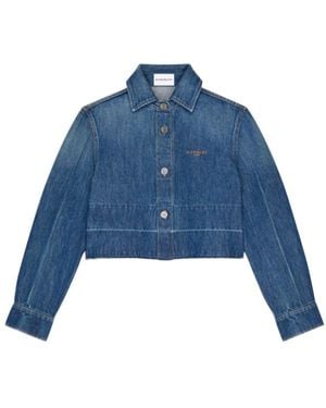 Givenchy Denim Shirt With Frayed Hem - Blue