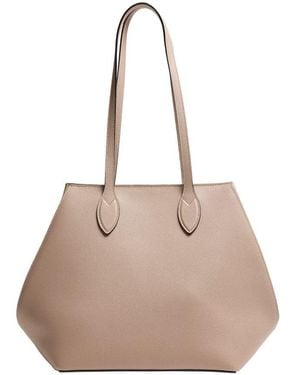 Valextra Vivi Small Tote Bag - Natural