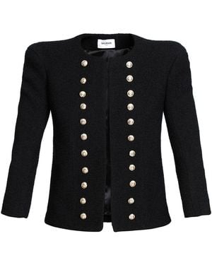Balmain Spencer Round-Neck Jacket - Black