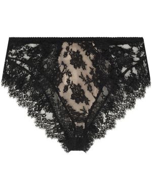 Dolce & Gabbana High-Waisted Lace Briefs - Black