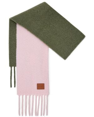 Loewe Two-Tone Alpaca And Wool Scarf - Green