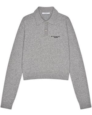 Givenchy Polo En Laine Et Cachemire - Gris