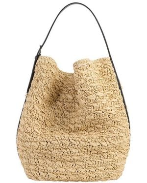 TOTEME Tragetasche Belted Aus Raffiabast - Natur