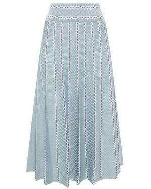 Molli Fragola Pleated Maxi Skirt - Blue