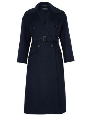 Max Mara Alice Long Coat - Blue