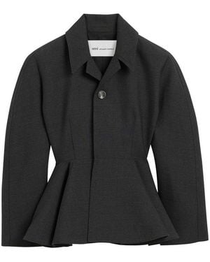 Ami Paris Peplum Jacket - Black