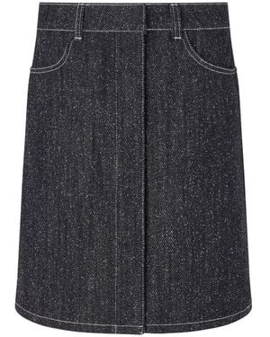 Courreges Bleistiftrock Aus Denim-Tweed - Grau