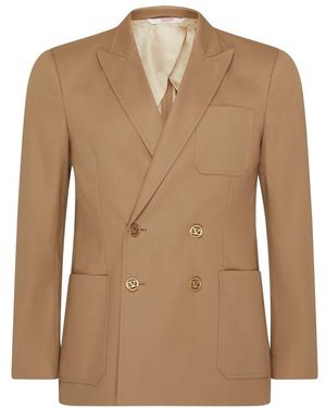 Valentino Garavani Formalwear Satin Trench Jacket - Brown