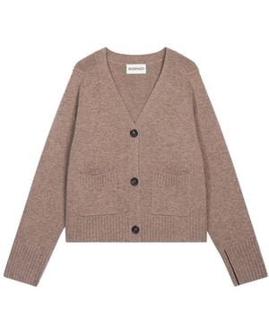 Bompard Cardigan Ample Double Face En Laine Et Cachemire - Marron