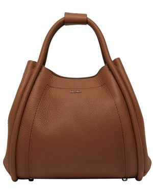 Max Mara Marine Drummed Small Bag - Brown