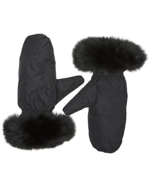 Yves Salomon Handschuhe Aus Fuchspelz - Schwarz