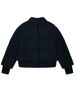 Bompard Wool And Cashmere Quilted Puffer Jacket - Blue