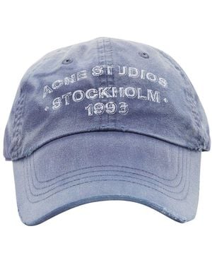 Acne Studios Cap With Logo - Blue