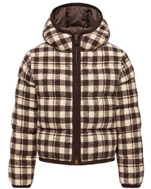 Moncler Abstraction Zippered Puffer Jacket - Brown