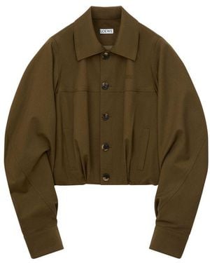 Loewe Cotton-Silk Jacket - Green