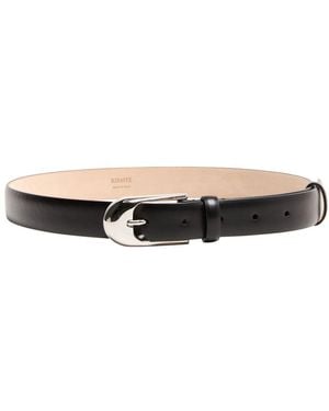 KHAITE Dome Leather Belt - Brown