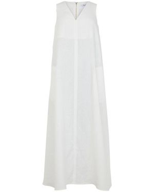 Max Mara Simeone Linen Dress in Natural | Lyst