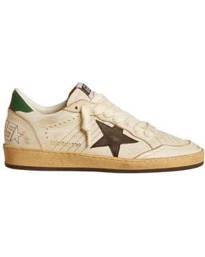 Golden Goose Ball Star Trainers - Natural