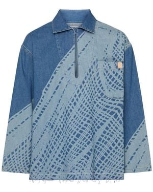Loewe Denim Jacket With Print - Blue