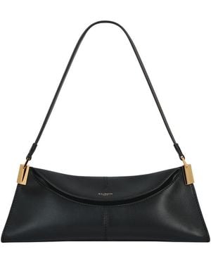 Balmain Mini-Schultertasche 64-83 Aus Leder - Schwarz