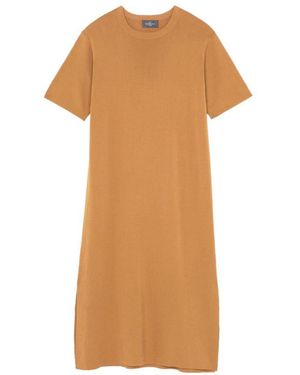 Bompard Knitted Midi T-Shirt Dress - Brown