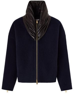 DARKPARK Cashmere And Wool Bomber Jacket Anya - Blue