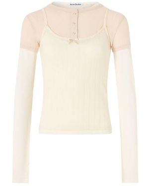 Acne Studios T-Shirt Mit Langen Ärmeln - Weiß