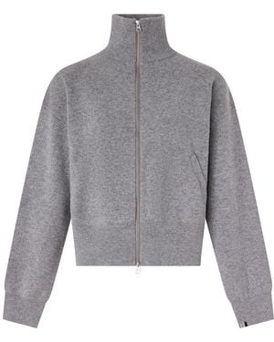 Extreme Cashmere No. 385 Xtra Cute Zip-Up Cardigan - Gray