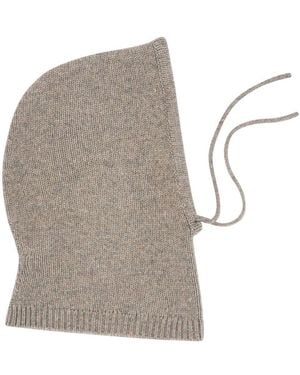 Bompard Cashmere Balaclava With Drawstring - Brown