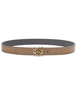 Loewe Reversible Anagram Bombé Belt - Gray