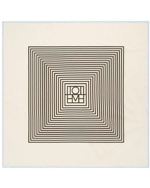 TOTEME Silk Scarf With Monogram - White