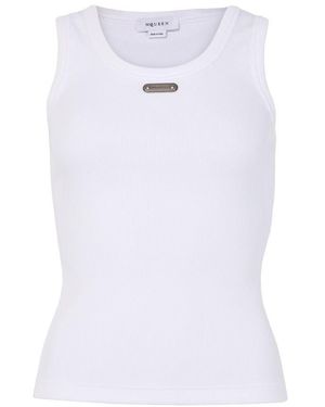 McQueen Jersey Tank Top - White