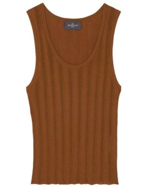 Bompard Ribbed Tank Top - Brown