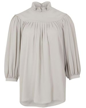 Celine Fluide Bluse Aus Crêpe Aus Acetatseide - Grau