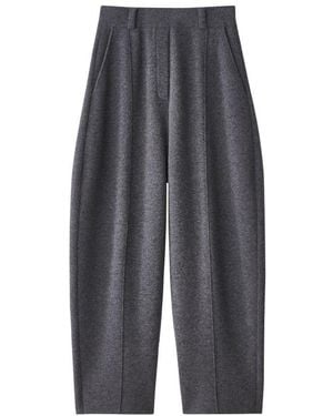 Lisa Yang Wrenda Wide-Leg Cashmere Pants - Gray