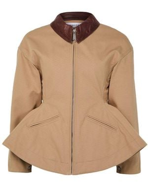McQueen Bird Tail Back Jacket - Brown