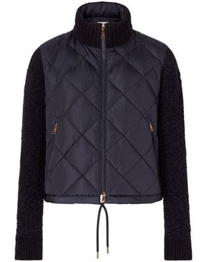 Moncler Bi-Material Zippered Jacket - Blue