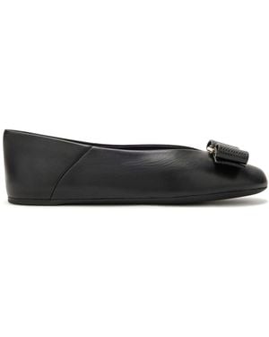 Ferragamo Vara Bow Ballet Pumps - Black