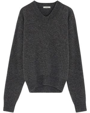 Lemaire Pullover Im Boxy Style Mit V-Ausschnitt - Grau