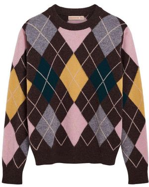 &Daughter Pull Col Rond Ava Argyle - Bleu