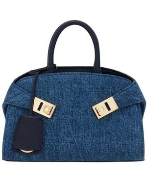 Ferragamo Petit Sac À Main Hug - Bleu