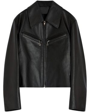 Lemaire Boxy Leather Blouson - Black