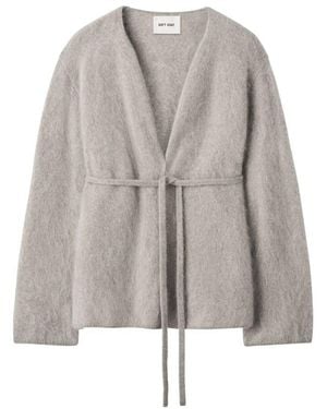Soft Goat Brushed Cardigan - Gray