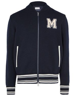 Moncler Jacke Im Materialmix - Blau