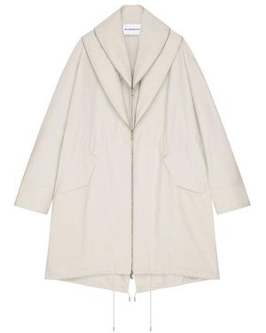Givenchy Cotton Parka With Zip-Up Shawl Collar - Natural