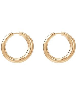 Charlotte Chesnais Boucles D'Oreilles Créoles Biseau - Métallisé