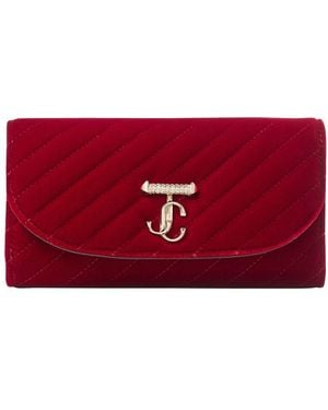 Jimmy Choo Curve Wallet With Chain - Red