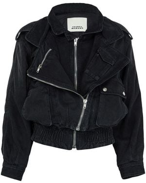 Isabel Marant Délavé Denim Jacket - Black